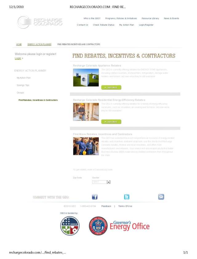 RECHARGE COLORADO REBATES