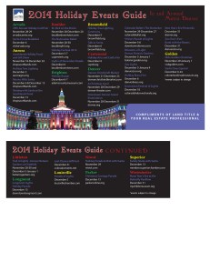 2014 Holiday Events Calendar